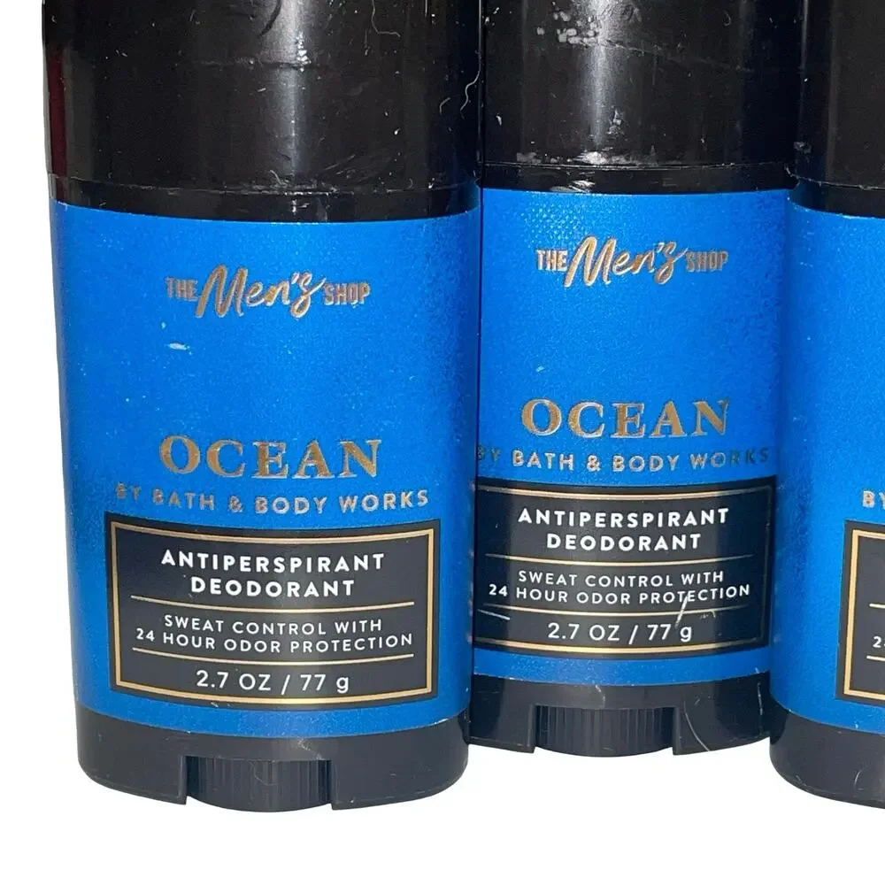 Lot of 3 Bath Body Works Ocean Antiperspirant Deodorant Men Care Stick BBW New